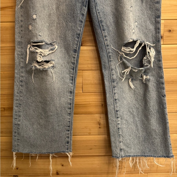 Pistola 28/6 High Rise Cassie Distressed Raw Edge Hem Hemp Cotton Blend Jeans - Picture 3 of 14